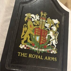 Vintage The King of Arms Wooden Dart Board Cabinet 1980s Used